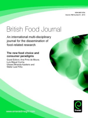 cover image of British Food Journal, Volume 112, Issue 5
